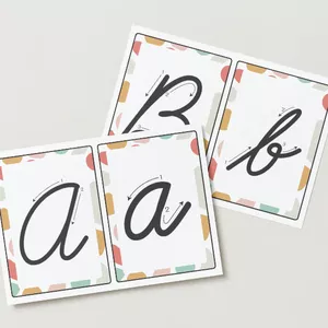 Imagem de capa para o Ebook Cards de Alfabeto Cursivo para Imprimir