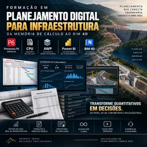 Imagem do curso Formação em Planejamento para Infraestrutura com AWP, Power BI e BIM 4D