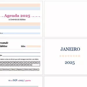 Imagem de capa para o Ebook Agenda e Controle de Hábitos 2025