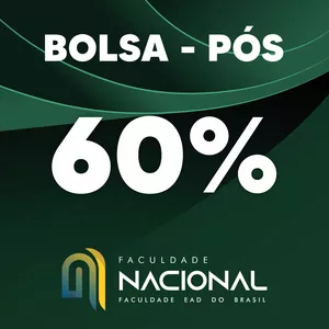 Imagem de capa para o Curso online PÓS-GRADUAÇÃO - BOLSA 60% - NNN
