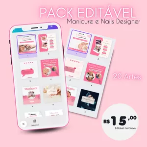 Imagem de capa para o Ebook Pack Editável de Artes Prontas 