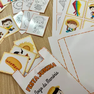 Imagem de capa para o Ebook Jogo da Memória: Festa Junina 📝🔥*