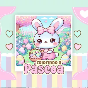 Imagem de capa para o Ebook Nesse aquivo você encontra um livro fofo da pascoa especial para você em pdf . você pode imprimir e dar para quela criança que ama , ou pode vender para ganhar um dinheirinho. vale super a pena