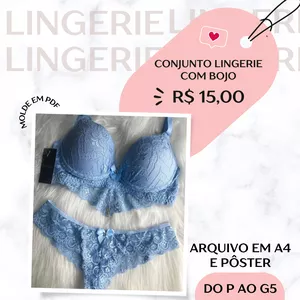 Imagem de capa para o Ebook Molde em Pdf - Conjunto Lingerie com Bojo