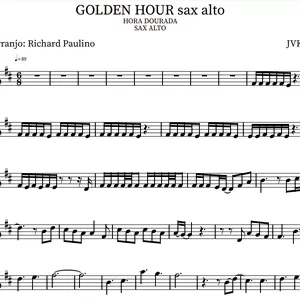 Cover image for Online course JVKE - GOLDEN HOUR ALTO SAX SHEET MUSIC