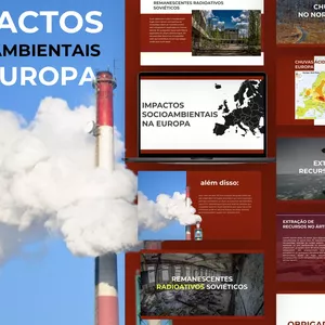 Imagem de capa para o Curso online Impactos socioambientais na Europa - Template de PowerPoint