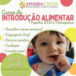 Imagem de capa para o Evento presencial CURSO DE INTRODUÇÃO ALIMENTAR 