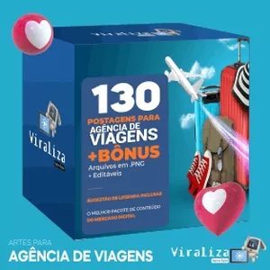 Imagem do curso Pack com 130 Artes de Redes Sociais para Agências de Viagens + Bônus