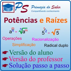 Imagem de capa para o Ebook Estudo dos Radicais - Potenciação e Radiciação 9º Ano - Ensino Médio - Enem - Concursos