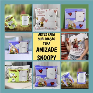 Imagem de capa para o Curso online Artes para sublimação "Amizade Snoopy"