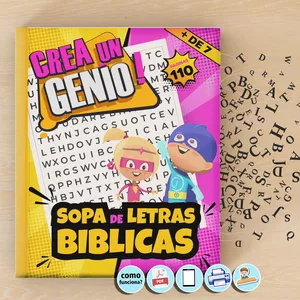 Imagen de portada para Ebook Sopa de letras bíblicas detectives N°1, primera edición + 8 años  con Diploma + BONUS EXTRA 