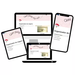 Imagem de capa para o Ebook Organizador de Viagens: Seu planner digital