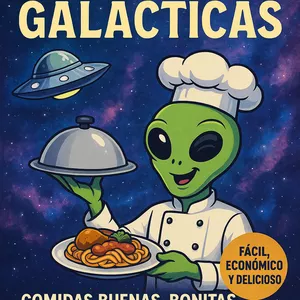 Imagen de portada para Ebook Recetas Galácticas: Comidas Buenas, Bonitas y Baratas para el Marciano que Llevas Dentro