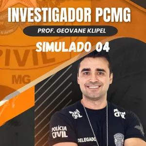 Imagem de capa para o Ebook Simulado Investigador PC MG - Simulado 04