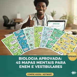 Imagem de capa para o Ebook O Mapa da Aprovação: 45 Mapas Mentais de Biologia para o ENEM e Vestibulares