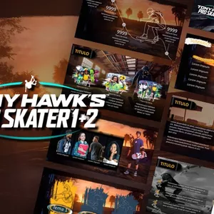 Imagem de capa para o Curso online Tony Hawk - Template de PowerPoint
