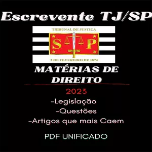 Imagem de capa para o Ebook Concurso Escrevente TJ/SP 2023 - Todas as Matérias de Direito em PDF 