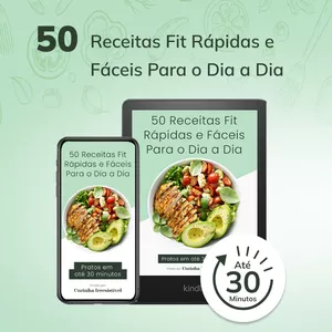 Imagem de capa para o Ebook 50 Receitas Fit Rápidas e Fáceis Para o Dia a Dia