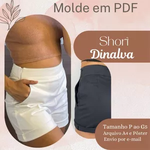 Imagem de capa para o Ebook MOLDE EM PDF SHORT DINALVA 