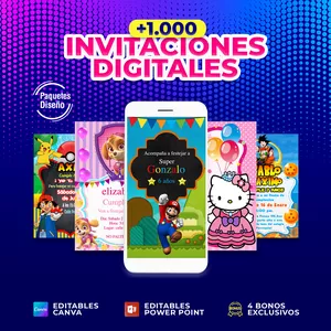 Imagen de portada para Curso online  Paquete con 1,000 Invitaciones Digitales Rentables 