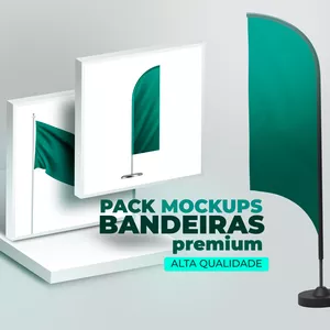 Imagem de capa para o Curso online Pack Mockups Premium Bandeiras, Windisplay, Wind Banner