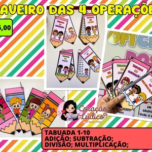 Imagem de capa para o Ebook ➗Chaveiro Das 4 Operações 