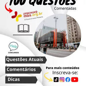 Imagem de capa para o Ebook 100 Questões de Português da Banca Instituto Mais