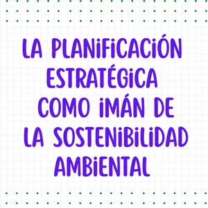 Imagen de portada para Curso online Curso "La Planificación Estratégica como Imán de la Sostenibilidad Ambiental"