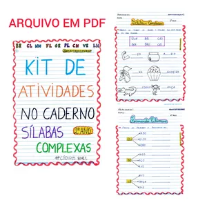 Imagem de capa para o Ebook Kit de Atividades 2º Ano Sílabas Complexas