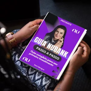 Imagem de capa para o Ebook Guia Nubank - Passo a Passo | Guia completo para o seu primeiro investimento