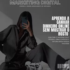 Imagem de capa para o Ebook Ebook de como trabalha no Digital sem mostrar o rosto