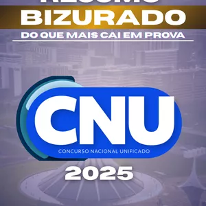 Imagem de capa para o Ebook Resumo Bizurado para o CNU 2025 – Estude com Foco e Passe na Frente!