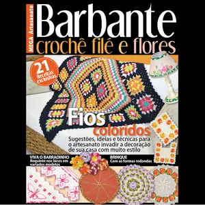 Imagem de capa para o Ebook MEGA ARTESANATO - (ed.01) CROCHÊ - filé e flores