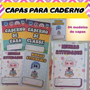 Imagem de capa para o Ebook Lindas capas para cadernos tema divertidamente