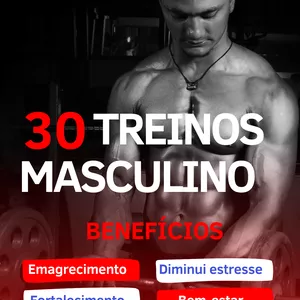 Imagem de capa para o Curso online 30 treinos masculino+ 5 dias de ajuda com personal trainer online