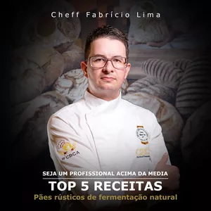 Imagem do curso Pães rústicos de fermentação natural. Top 5 receitas do chef Fabrício Lima