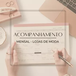 Imagem de capa para o Curso online ACOMPANHAMENTO MENSAL- Lojas de Moda