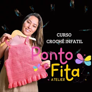Imagem de capa para o Curso online Crochê Infantil Ponto e Fita Ateliê 