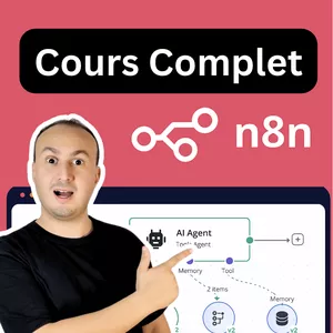 Image de couverture pour le Cours en ligne Formation n8n : De Débutant à Expert 2026 |+35heures (26 COURS en 1)