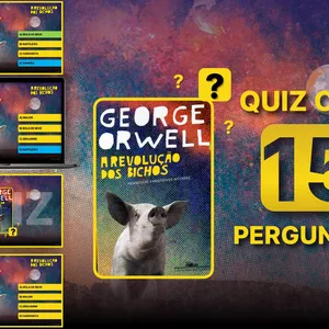 Imagem de capa para o Curso online Quiz A Revolução dos Bichos- Template de PowerPoint