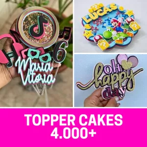 Imagen de portada para Ebook Kit Completo de 4,000 Toppers Cake Editables