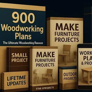 Cover image for Ebook WoodMaster 900 – Professional Woodworking Plans Pack