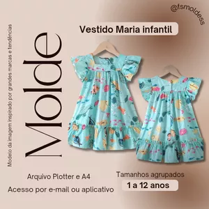 Imagem de capa para o Ebook Molde vestido Maria 