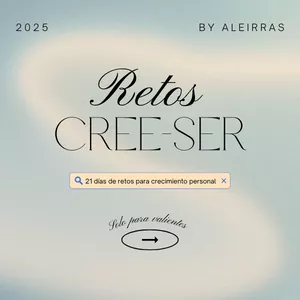 Imagen de portada para Ebook Retos CREE-SER 21 días de retos para el crecimiento personal
