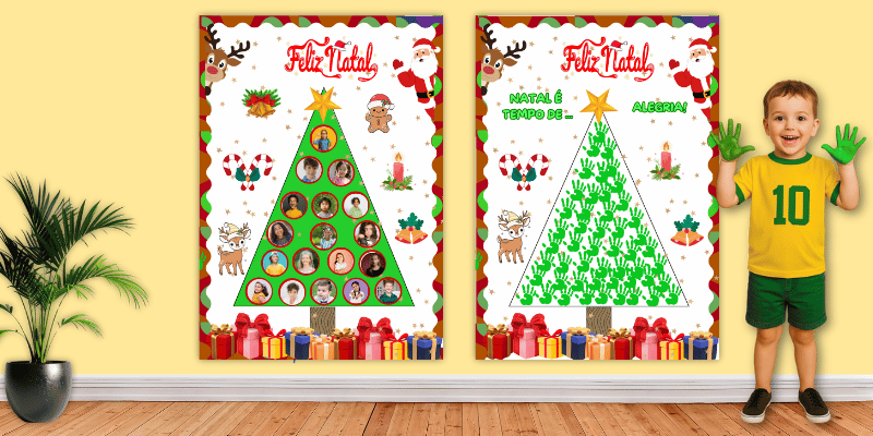 2 cartazes coletivos de natal