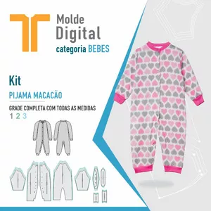 Imagem de capa para o Curso online kit molde Digital PIJAMA MACACÃO