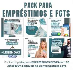 Imagem de capa para o Curso online PACK PARA EMPRÉSTIMOS E FGTS
