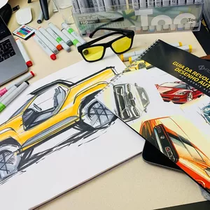 Imagem de capa para o Ebook Guia do Desenho Automotivo