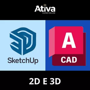 Imagem de AutoCad 2D/3D + Sketchup criado por Ativa Curso na hotmart