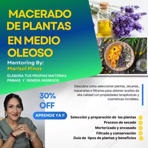 Imagen de portada para Curso online Macerado de Planta en un medio oleoso